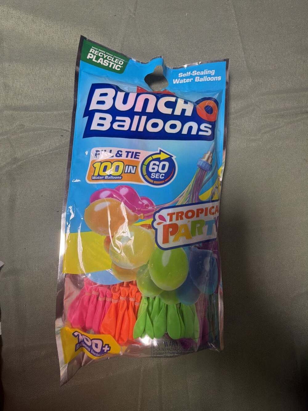 ZURU Bunch O Balloons Tropical Party Self-Sealing Water Balloons 100 Pack
